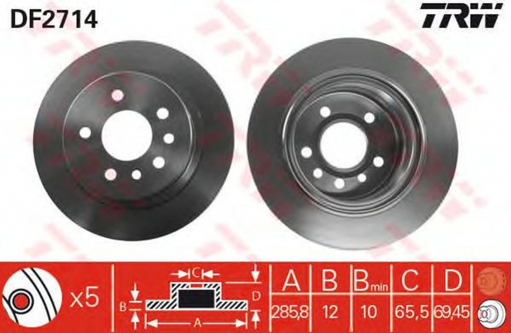 Disc frana OPEL OMEGA B combi 21 22 23 TRW DF2714