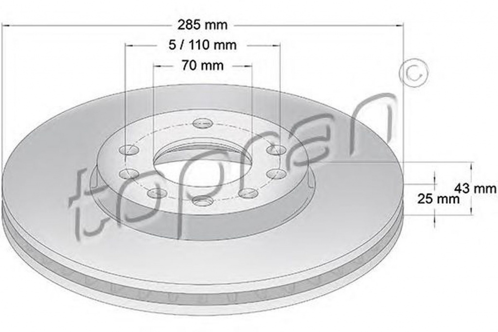 Disc frana OPEL SIGNUM TOPRAN 206511