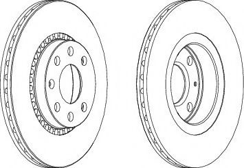 Disc frana OPEL TIGRA (95) (1994 - 2000) FERODO DDF328 piesa NOUA