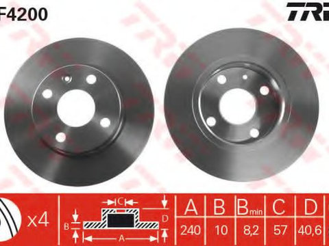 Disc frana OPEL TIGRA TwinTop (2004 - 2016) TRW DF4200