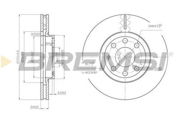 Disc frana OPEL TIGRA TwinTop BREMSI DBB131V