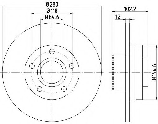 Disc frana OPEL VIVARO Combi (J7) (2001 - 2016) Textar 92153703