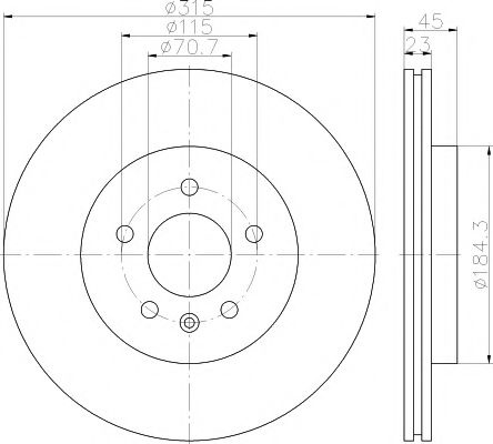 Disc frana OPEL ZAFIRA TOURER C (P12) (2011 - 2016