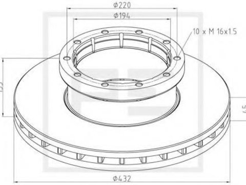 Disc frana - PE Automotive 486.001-00A