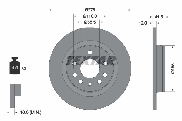 Disc frana pentru CHEVROLET VECTRA 2002-2006