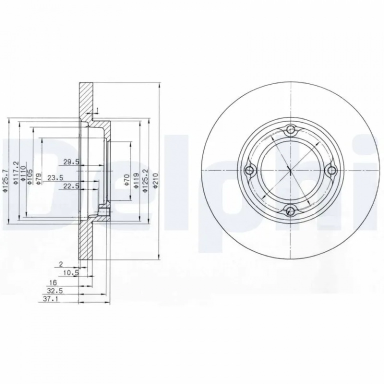 Disc frana pentru PIAGGIO PORTER bus 1995-2009