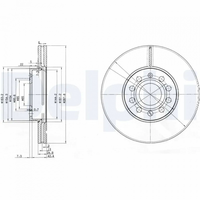Disc frana pentru SKODA OCTAVIA II Combi (1Z5) 2004-2013