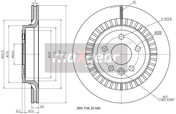 Disc frana pentru VOLVO XC60 I -156 VOLVO XC60 I (156) ( 05.2008 - ...) OE 31471033