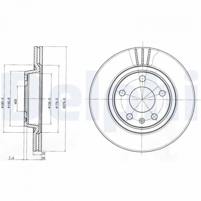 Disc frana pentru VW PHAETON (3D1, 3D2, 3D3, 3D4, 3D6, 3D7, 3D8, 3D9) 2002-2016
