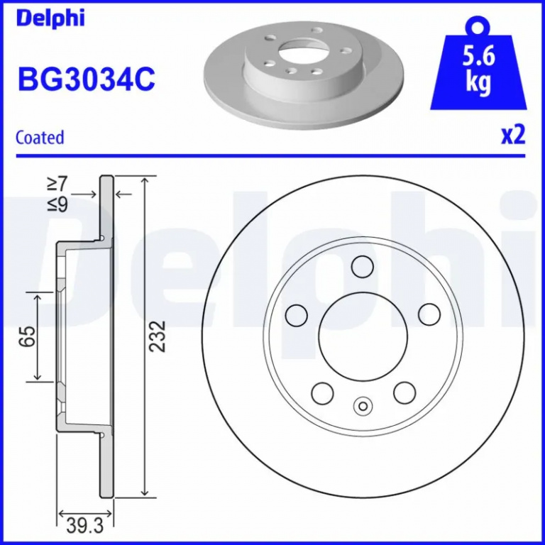 Disc frana pentru VW POLO V (6R1, 6C1) 2009-2022