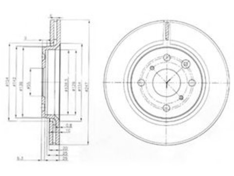 Disc frana PEUGEOT 107 (2005 - 2020) DELPHI BG3976