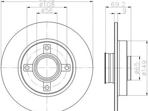 Disc frana PEUGEOT 307 (3A/C), PEUGEOT 307 SW (3H), PEUGEOT 307 CC (3B) - TEXTAR 92202100