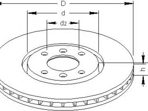 Disc frana PEUGEOT 307 (3A/C), PEUGEOT 307 SW (3H), PEUGEOT 307 CC (3B) - TOPRAN 722 455