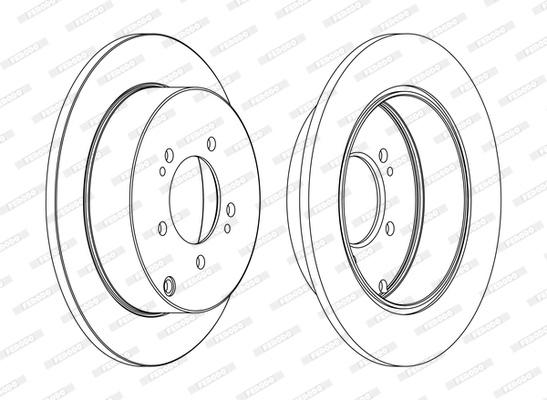Disc frana # Peugeot 4008 2012 2013 2014 2015 2016 2017 2018 2019 2020 2021 2022 2023 2024 2025 # DDF1737C # FERODO