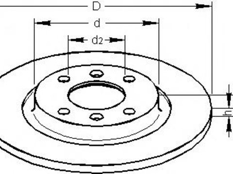 Disc frana PEUGEOT 405 Mk II Estate (4E), PEUGEOT 405 Mk II (4B) - TOPRAN 720 241