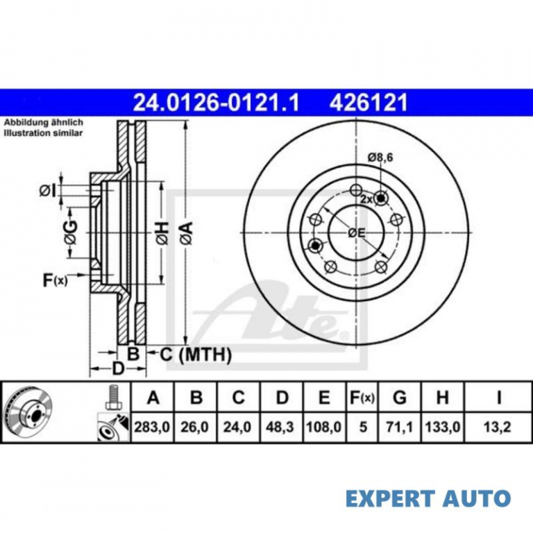 Disc frana Peugeot 508 2010-2016 #2 09830310