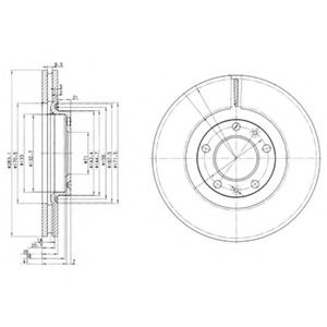 Disc frana PEUGEOT 607 (9D, 9U) (2000 - 2016) DELPHI BG3682