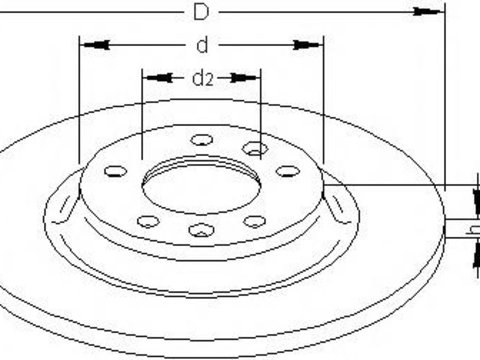 Disc frana PEUGEOT 607 limuzina (9D, 9U), PEUGEOT 407 limuzina (6D_), PEUGEOT 407 SW (6E_) - TOPRAN 721 186