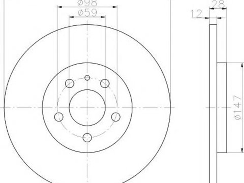 Disc frana PEUGEOT 807 (E), Citroen C8 (EA_, EB_), LANCIA PHEDRA (179) - TEXTAR 92118203