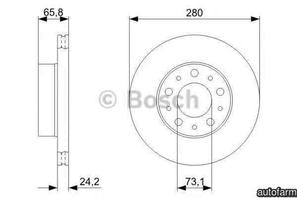 Disc frana PEUGEOT BOXER bus BOSCH 0 986 479 B96