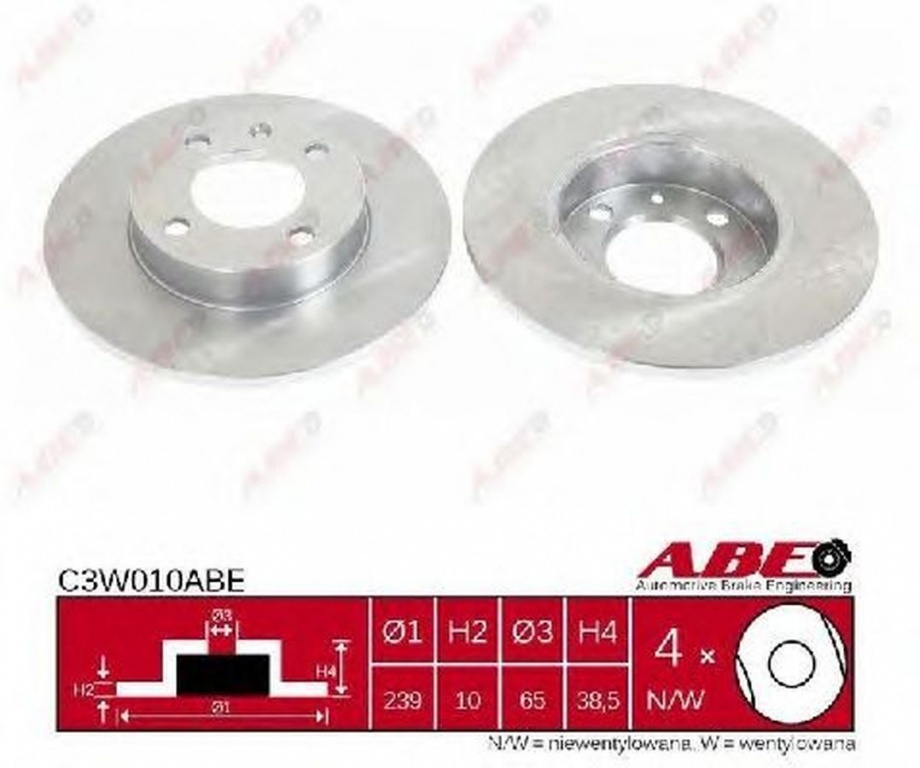 Disc frana PEUGEOT BOXER platou sasiu 244 ABE C3W010ABE