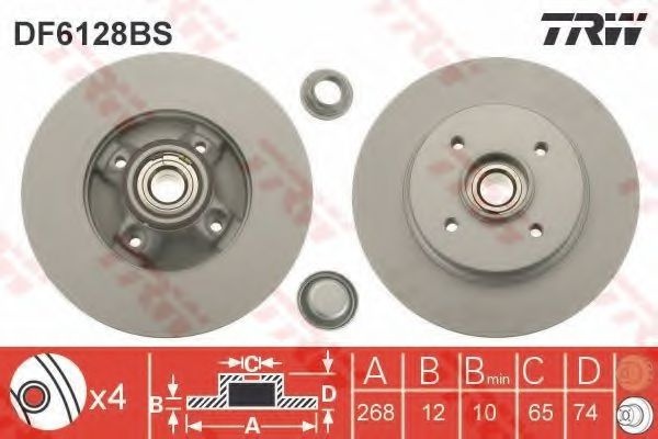 Disc frana PEUGEOT PARTNER caroserie (2008 - 2016)