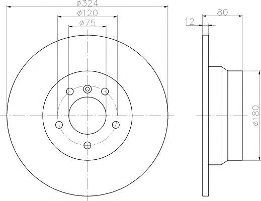 Disc frana plin punte spate BMW X5 (E53) (An fabri