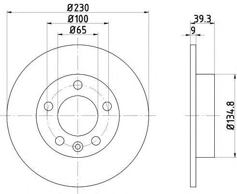 Disc frana plin punte spate (zincat) SKODA Fabia I Hatchback (6Y2) (An fabricatie 12.1999 - 03.2008, 100 - 130 CP, Diesel, Benzina) - Cod intern: W20140251 - LIVRARE DIN STOC in 24 ore!!!