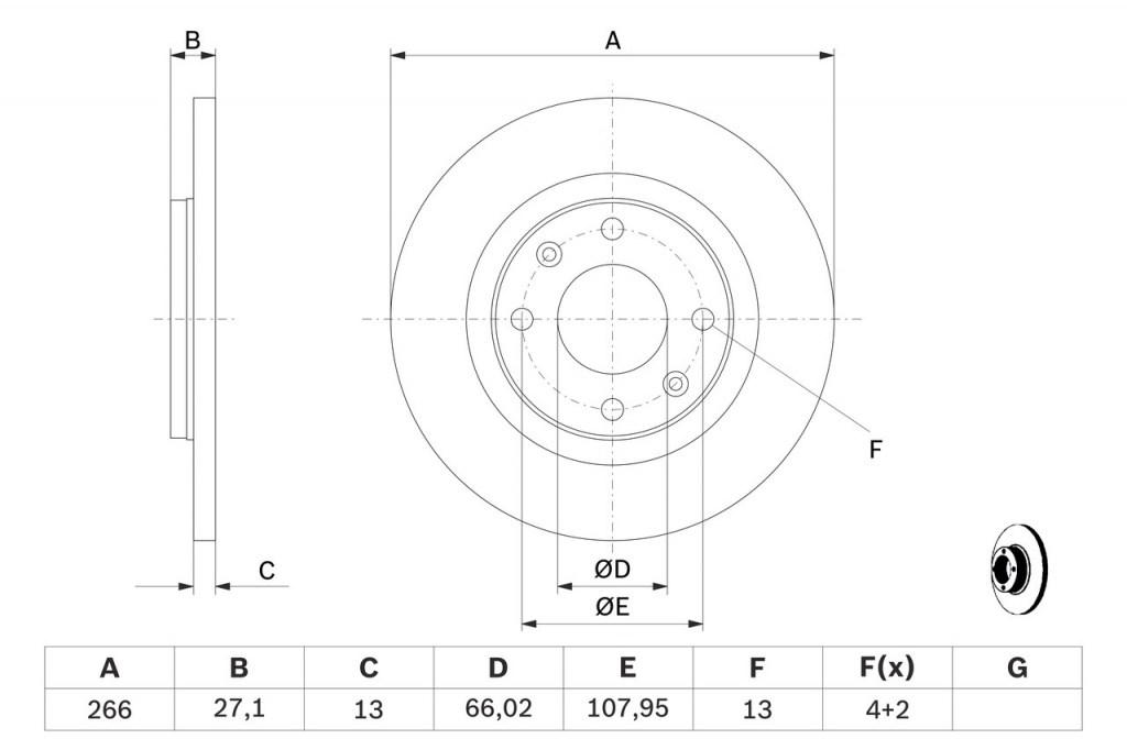 Disc frana punte fata (0 986 478 847 0986478847 BOSCH) CITRO�N,PEUGEOT 208|301|BERLINGO, BERLINGO / BERLINGO FIRST|C-ELYSEE|C2|C2 ENTERPRISE|C3|C4 CACTUS|GRAND RAID, PARTNER, PARTNER ESCAPADE, PARTNER