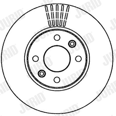 Disc frana punte fata (562268JC JURID) DACIA,LADA,MOSKVICH,NISSAN,RENAULT 1410|ALMERA, BLUEBIRD SYLPHY, SYLPHY|ASLK 2140|CLIO|CLIO, CLIO CAMPUS, EURO CLIO, LUTECIA|LARGUS|LATIO, TIIDA, VERSA|LOGAN|LOG