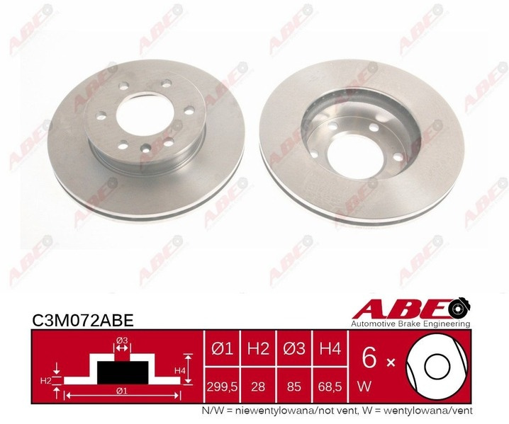 Disc frana punte fata ABE C3M072ABE Sprinter CDI 906 2006 - 2013