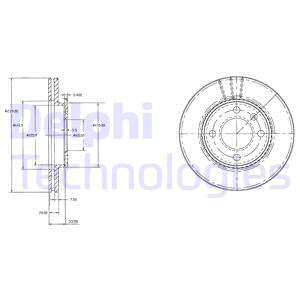 Disc frana punte fata (BG2109 DELPHI) AUDI,SEAT,VW