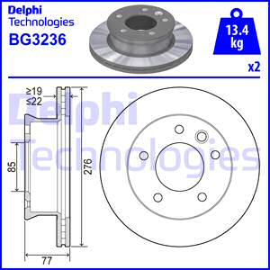 Disc frana punte fata (BG3236 DELPHI) MERCEDES-BEN