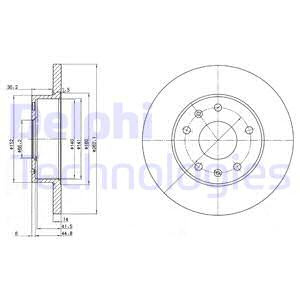 Disc frana punte fata (BG3426 DELPHI) LAND ROVER,T