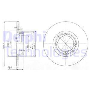 Disc frana punte fata (BG3551 DELPHI) CHEVROLET,DA