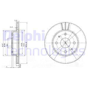 Disc frana punte fata (BG3555 DELPHI) DAIHATSU,SUB