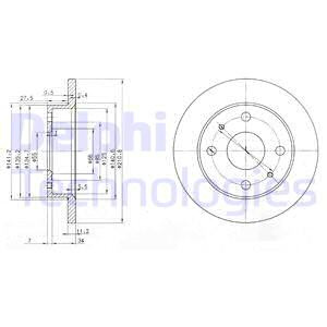 Disc frana punte fata (BG3561 DELPHI) DAIHATSU