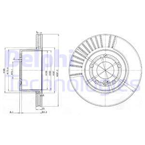 Disc frana punte fata (BG3737C DELPHI) LAND ROVER