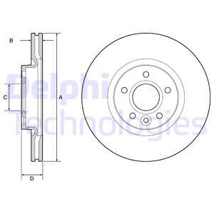 Disc frana punte fata (BG3895C DELPHI) FORD,LAND R