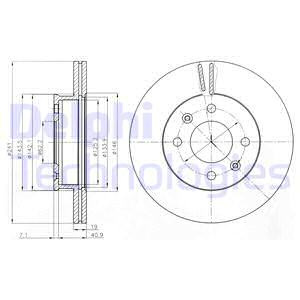 Disc frana punte fata (BG4009 DELPHI) HYUNDAI