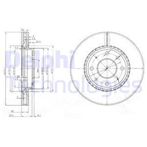 Disc frana punte fata (BG4016 DELPHI) KIA,KIA (DYK