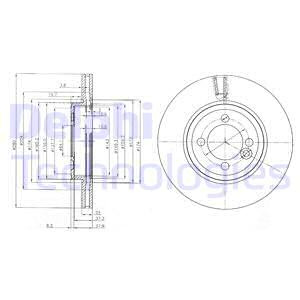 Disc frana punte fata (BG4146C DELPHI) MINI