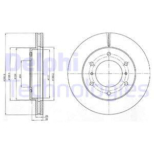 Disc frana punte fata (BG4229 DELPHI) MITSUBISHI