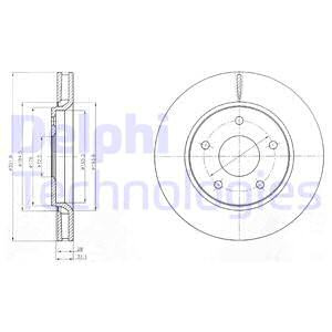 Disc frana punte fata (BG4248 DELPHI) CHRYSLER,DOD