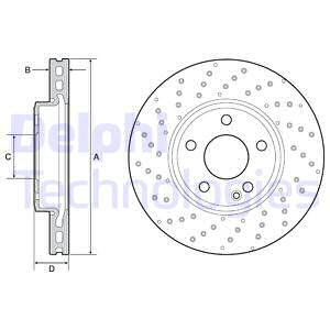 Disc frana punte fata (BG4657C DELPHI) MERCEDES-BENZ,MERCEDES-BENZ (BBDC)