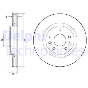 Disc frana punte fata (BG4770C DELPHI) NISSAN,RENAULT