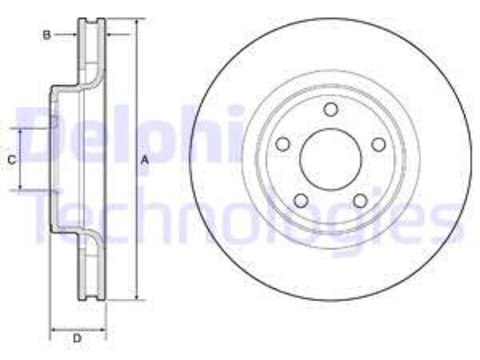 Disc frana punte fata (BG4831C DELPHI) FORD USA