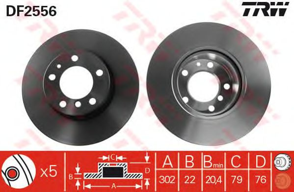 Disc frana punte fata BMW E34 88- - Cod intern: W2