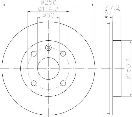 Disc frana punte fata CHEVROLET LACETTI combi (J200) - Cod intern: W20141269 - LIVRARE DIN STOC in 24 ore!!!