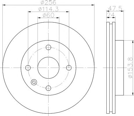 Disc frana punte fata CHEVROLET NUBIRA limuzina MAXGEAR: 19-2255